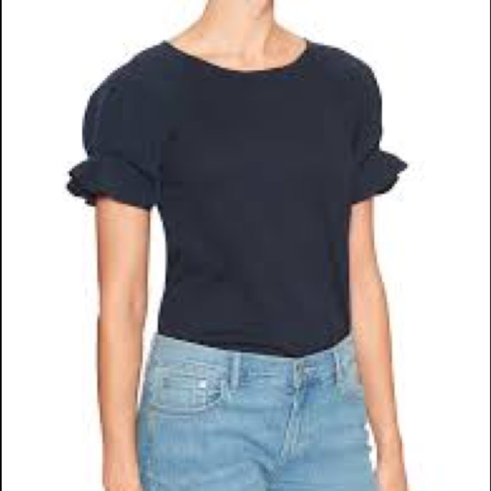 Banana Republic Mixed Media Pleated Raglan Top